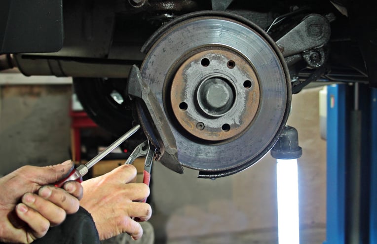 Image of working on a vehicle